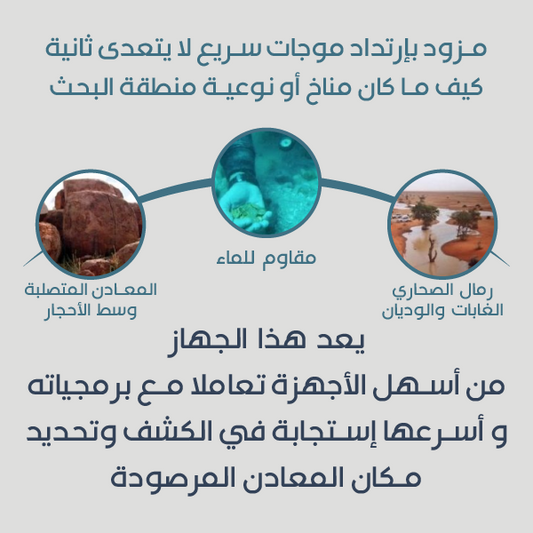 جهاز كشف المعادن الثمينة المحمول بتكنولوجيا حديثة
