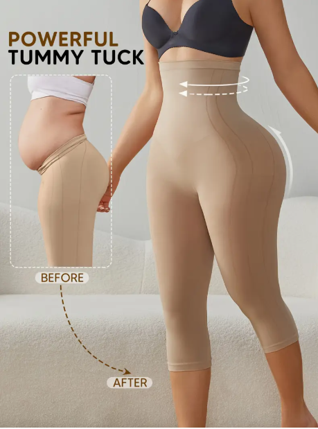 ليݣين نسائي عالي الخصر بتأثير نحت ورفع – مثالي للرياضة أو الحياة اليومية