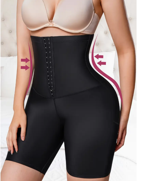 شورت نسائي لتشكيل الجسم بخصر مرتفع للتحكم في البطن