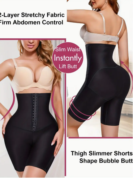 شورت نسائي لتشكيل الجسم بخصر مرتفع للتحكم في البطن