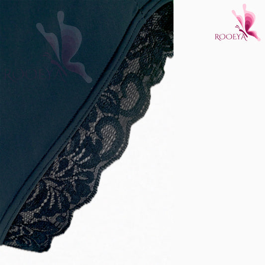 مشد ويستي نص كم بالدونتيل الاسود