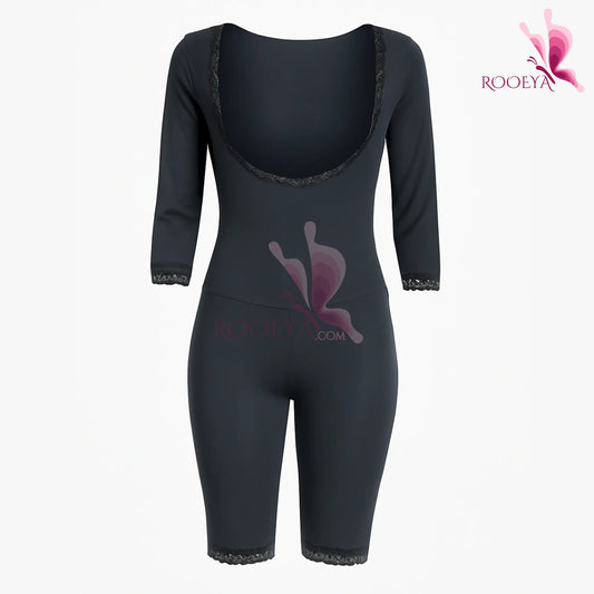 المشد الكامل بالدانتيل الأسود