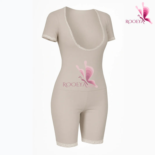 المشد الكامل بالدانتيل الأبيض